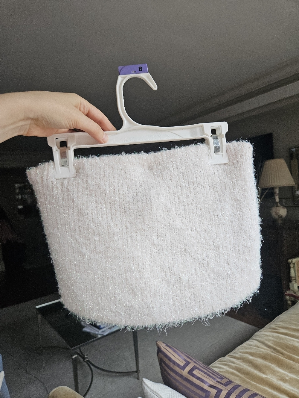 Urban Ourfitters Soft Shimmery Sparkle White Knit Tube Top - Size L